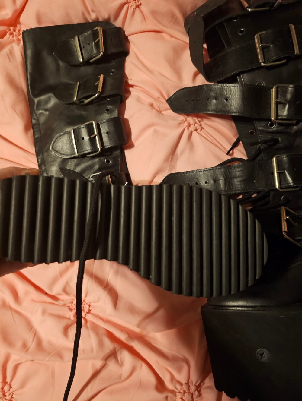 Pennangalan Knee-high Buckle Boots, Like New, 7 - Picture 2 of 2